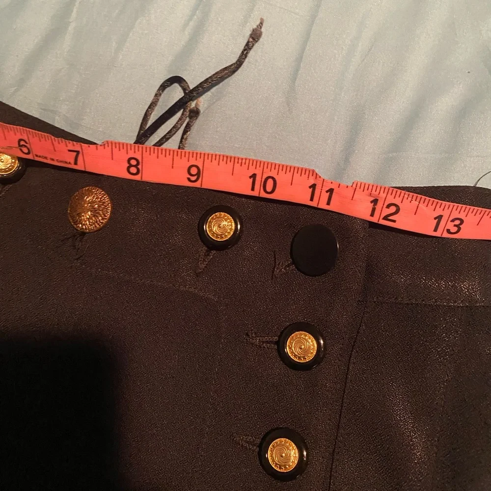 Vintage sailor pants. Blue black crêpe machine.⚓️tie up back  very unique. - Picture 4 of 11